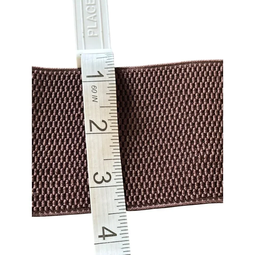 Y2k Braided Brown Waist Belt With Faux Leather Design & Snap Closure M/L Size
